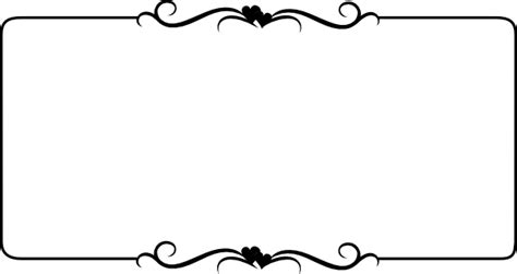 Download word clip art wedding embellishments | Black Heart Border ...