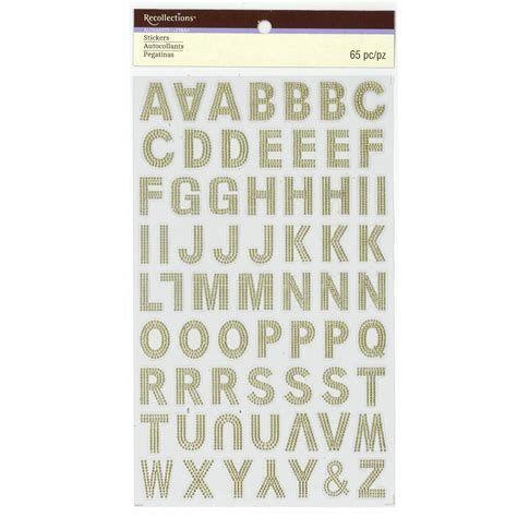 Find The Gold Foil Embossed Alphabet Stickers By Recollections™ At Michaels