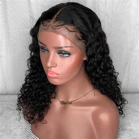 Nemer Glueless Curly Lace Front Human Hair Wigs With Baby Hair