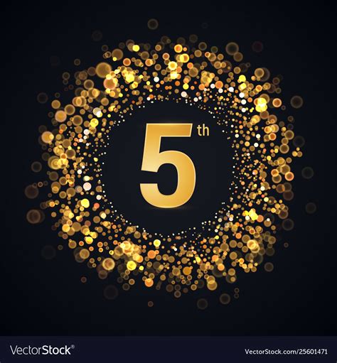 5 Years Anniversary Isolated Design Element Vector Image