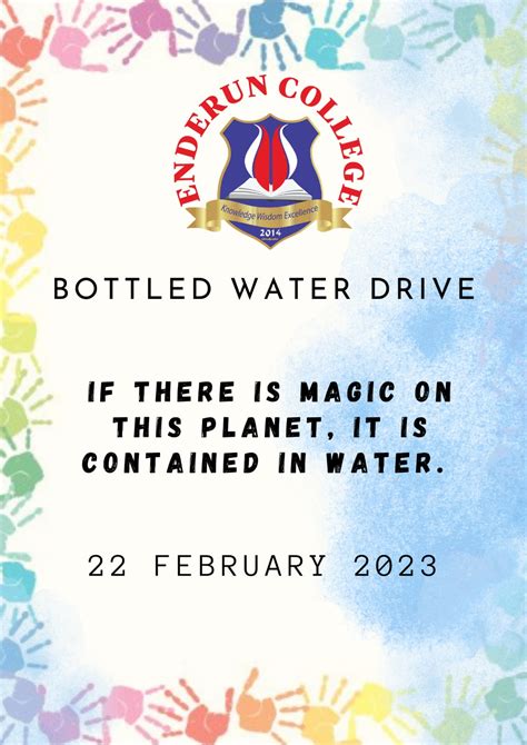 Bottled Water Drive Enderun Colleges
