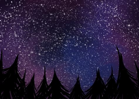 How To Draw Night Sky At How To Draw