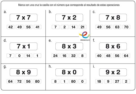 A Multiplicar Fichas Multiplicación En Primaria