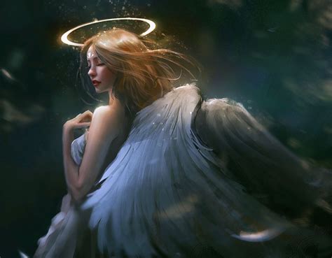 1920x1495 art wings girl feathers digital coolwallpapers me