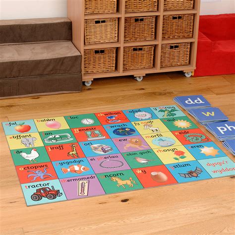 The luxurious composition offers a . child's welsh alphabet floor rug by me and freya ...
