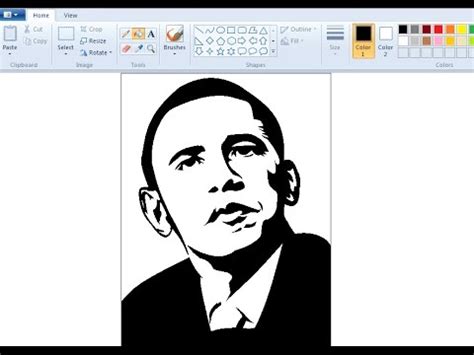 By gblack id in graphics. Draw Barack Obama | MS Paint | Pop Art - YouTube