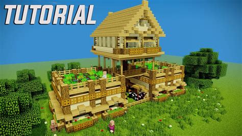 This is a cool idea and makes for an easy way to pass over a body of water. Minecraft: Starter House Tutorial - ADVANCED GARDEN HOUSE ...