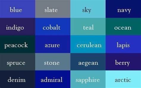 Blue Color Wheel Color Theory Color Names Colours