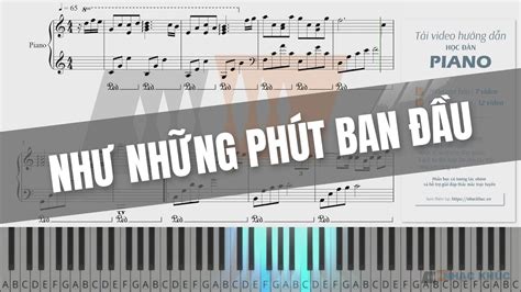 NHƯ NHỮNG PHÚT BAN ĐẦU piano sheetmusic YouTube