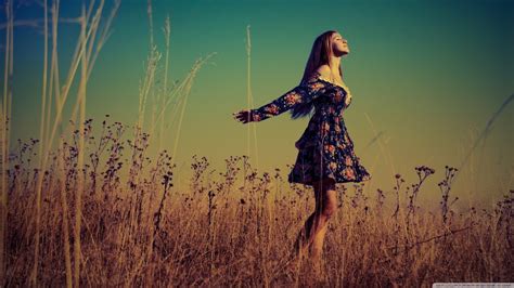 Wallpaper Sunlight Women Model Nature Field Photography Dress