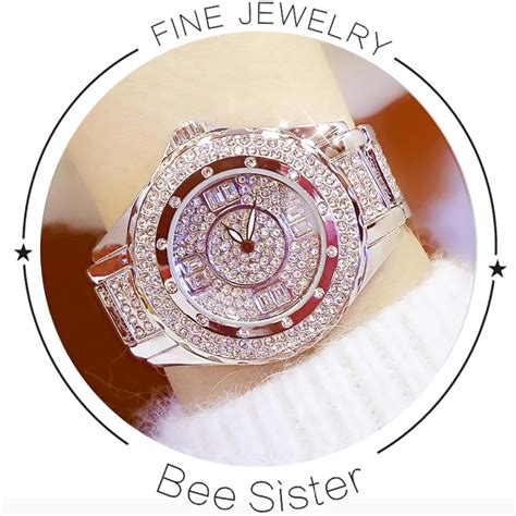 Bs Famous Brand Bling Watch Women Luxury Austrian Crystal Watch