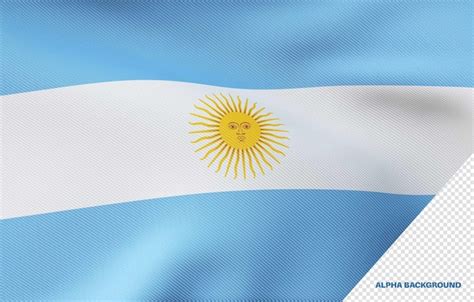 Bandera De Argentina 3d Con Textura Realista Archivo Psd Gratis
