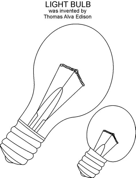 Light Bulb Coloring Page Free Printable Coloring Pages