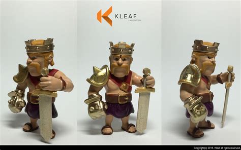 Clash Of Clan Barbarian King Statue 3d Model 3d Printable Stl