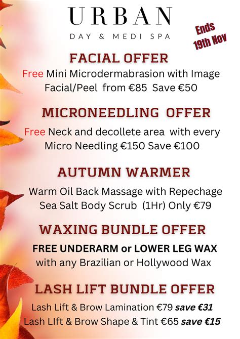 latest offers urban day and medi spa
