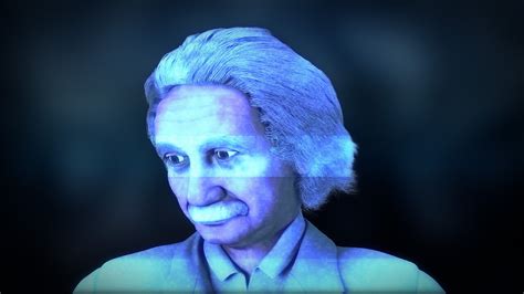 3d Animated Einstein Hologram • Full Rotation Design And Animation