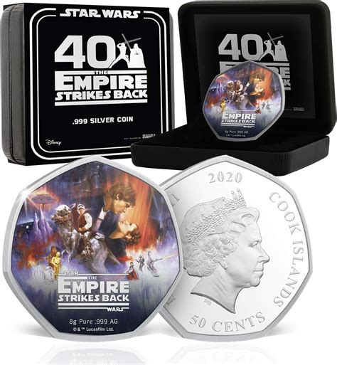 Star Wars Silver Empire Strikes Back 50p Coin T Highly Collectable