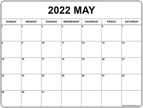 May 2020 Calendar Free Printable Monthly Calendars