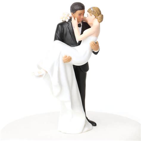 Wedding Collectibles African American Groom Holding Caucasian Bride