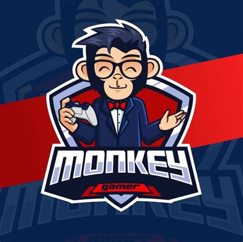 Premium Vector Monkey Gamer Mascot Esport Logo Monkey Logo Logo