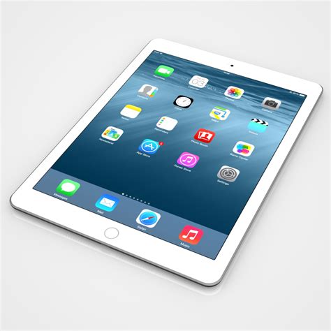 Apple Ipad Air 2 White 실버 3d 모델 9 Obj Fbx C4d 3ds Free3d