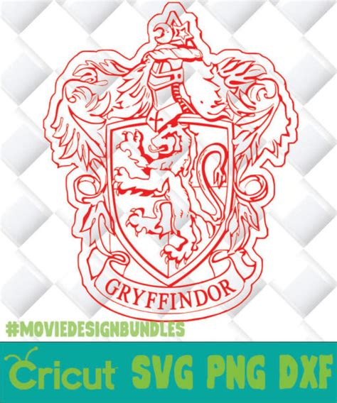 Harry Potter Gryffindor House Crest Svg Png Dxf Clipart Movie