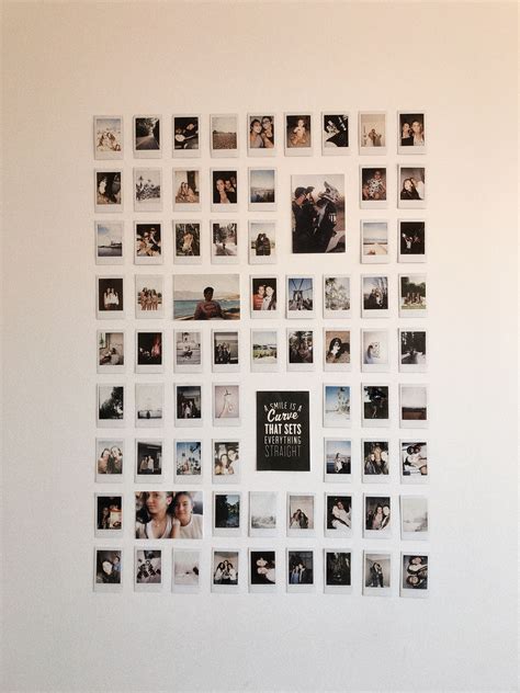 polaroid wall polaroid wall photo walls bedroom room inspiration