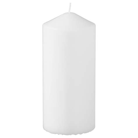 Ikea Fenomen Unscented Pillar Candle White In 2022 Pillar Candles