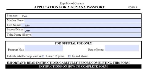 How To Renew Your Guyana Passport With Renewal Form