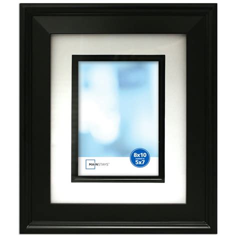 Mainstays Ms 8 X 10 Matted To 5 X 7 Beveled Black Photo Frame