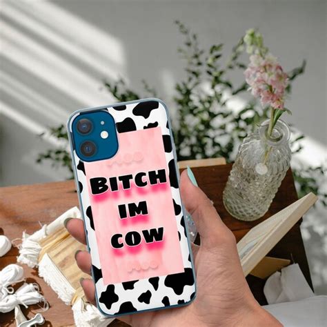 Cow Print Phone Case Animal Cover For Iphone 12 Pro 11 Xr Etsy