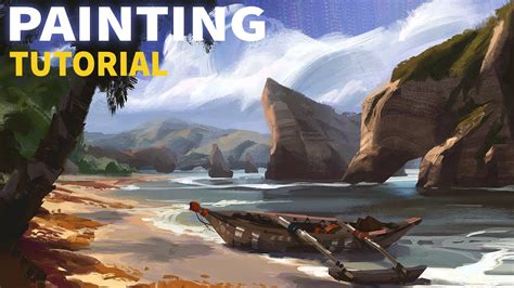 How I Paint A Landscape Environment From Scratch Concept Art Youtube