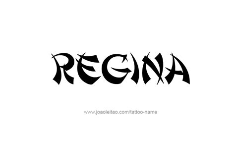 Regina Name Tattoo Designs