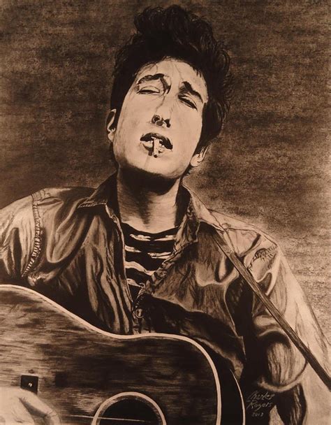 Dylan Early Days Drawing By Charles Rogers Fine Art America
