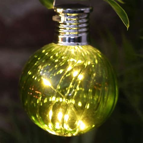 Buy Bright Garden Solar Glass Bulb Light Green Online At Cherry Lane