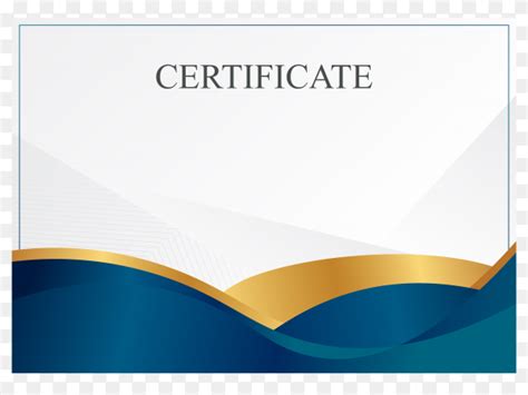 Blue And Gold Diploma Certificate Border Template With Luxury Badge And