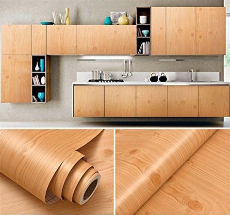 Cool looking cabinets are one thing that can spice up the whole room. Faux Wood Grain Contact Paper Vinyl Self Adhesive Shelf D ...