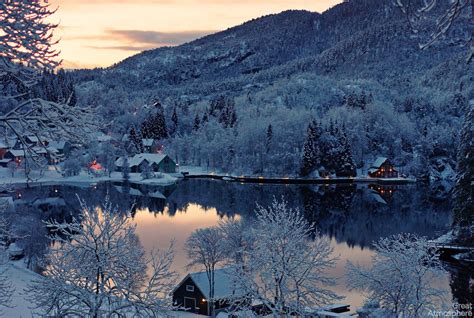 Great Atmosphere Beautiful Norway Winter Great Atmosphere