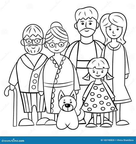 Coloring Pages Of Families Playing Together