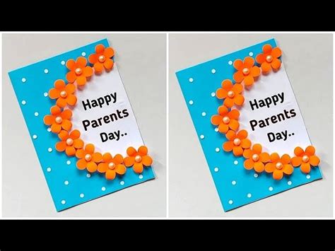 Parents Day Special Greeting Card Handmade Parents Day Card Making
