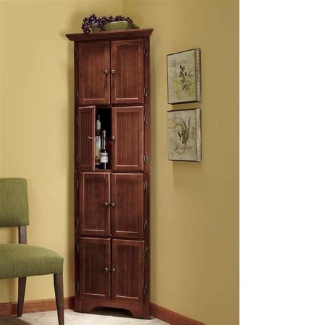 Maximizing Your Storage Capacity With A Tall Corner Cabinet With Doors