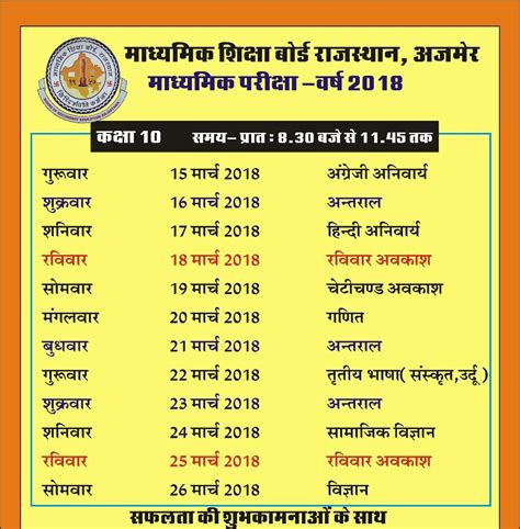 If you take the cma exam in 2021, it might seem like a long time before your cma score release date in 2021. RBSE 10th Time Table 2018 Exam Date Rajasthan Board 10th Class