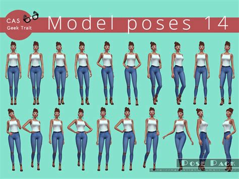 The Sims Resource Model Poses 14 Pose Pack Cas
