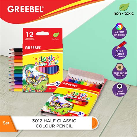 Greebel 3012 Classic Colour Pencils Half 12 Warna Greebel