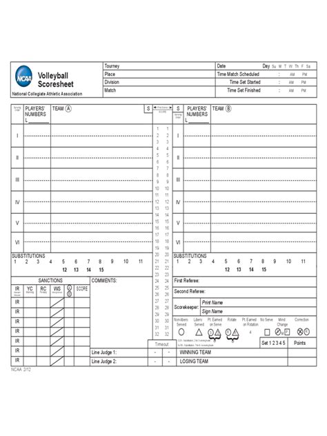 2024 Volleyball Score Sheet Fillable Printable Pdf And Forms Handypdf