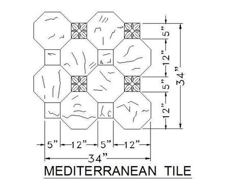 Mediterrean Tile Cad Hatch Pattern Cadblocksfree Thousands Of Free