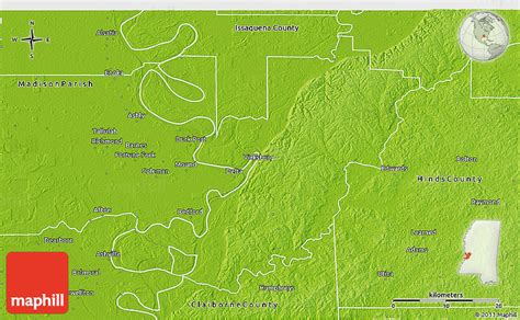 Physical 3d Map Of Warren County