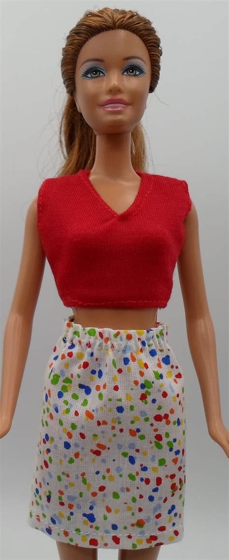 Diy Barbie Blog Simple Elastic Waist Barbie Skirt Three Seams
