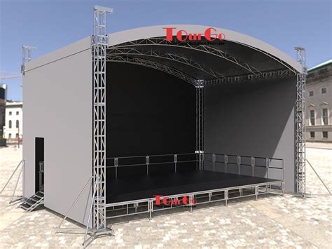 Tourgo Outdoor Event Aluminum Curved Concert Stage Roof Truss With