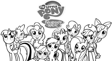 Not only ponies but a little dragon, adorable unicorns and equestria girls too. Free Printable Picture Of My Little Pony To Color Online ...